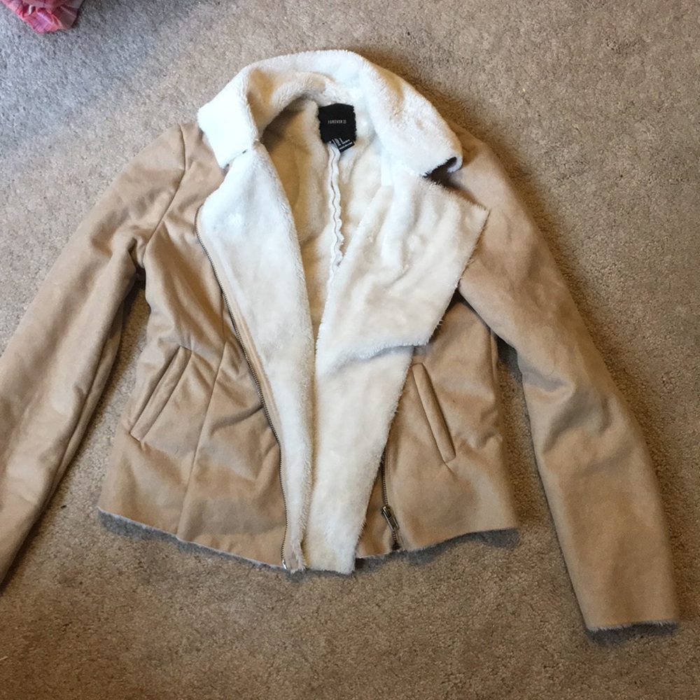 Faux suede Moto jacket